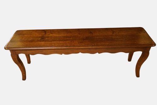 Antique French Oak Hall Bench