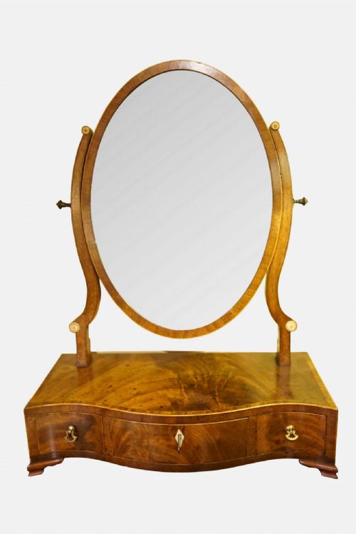 George III Mahogany Toilet Mirror