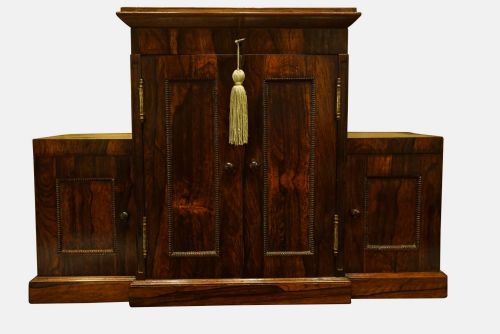 Early 19thc Rosewood Jewellery Collectors Cabinet