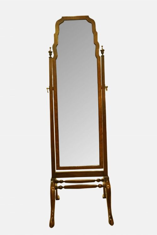 Mahogany Framed Cheval Mirror
