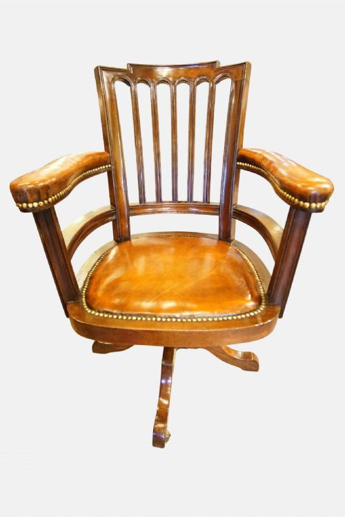 19thc Revolving Desk Chair