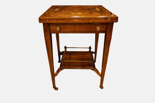 Rosewood & Inlay Envelope Card Table