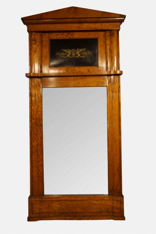 A Beidermeier Satinwood Pier Mirror