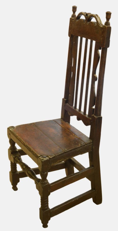 Carolean Period Oak Backstool