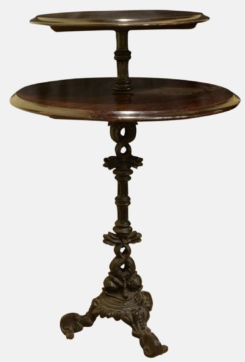 2 Tier Mahogany Pub Table