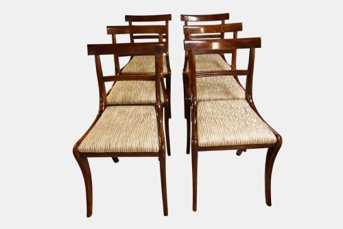 Set of 6 Regency Chairs on Sabre Legs
