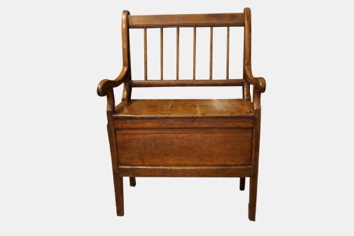 French Chestnut Fireside Settle