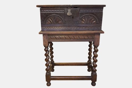 Carved Oak Bible Box
