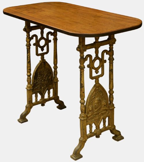 Victorian Royal Jubilee Cast Iron & Mahogany Table