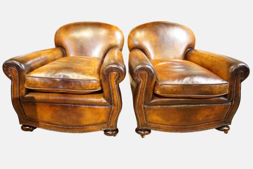A Pair of Club Chairs C1900