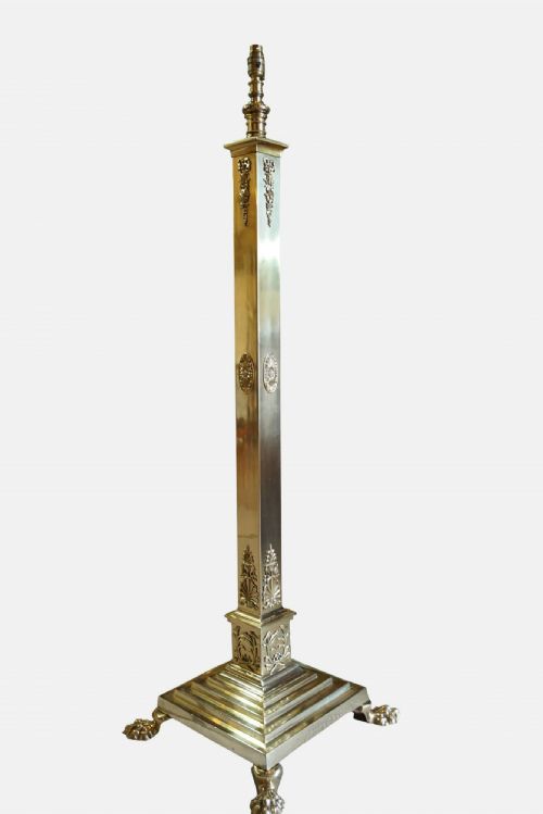 Edwardian Brass Standard Lamp