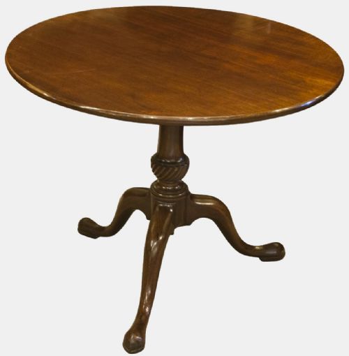 Mahogany Tripod Table with Bird Cage