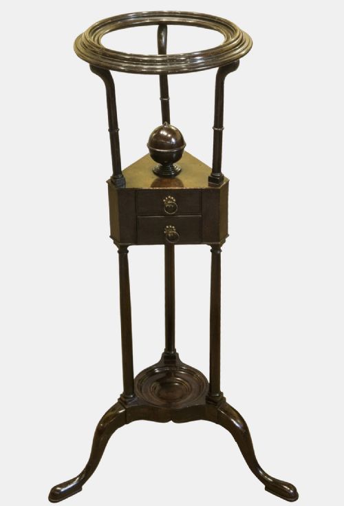 Mahogany Wig Powdering Stand