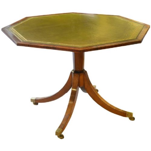 A George III Satinwood and Rosewood Octagonal Centre Table