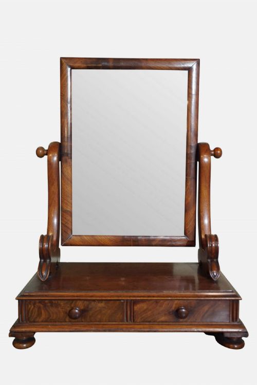 Victorian Mahogany Framed Dressing Table Mirror