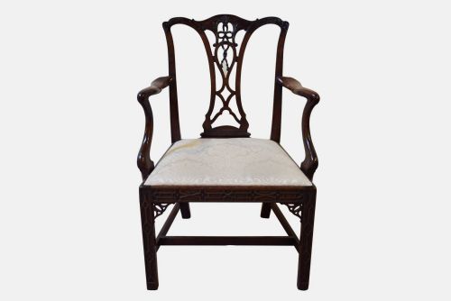 A Mahogany Chippendale Style Carver Chair