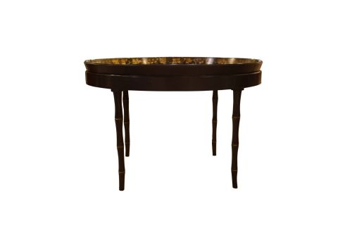 Regency Ebonised & Gilt Oval Tray