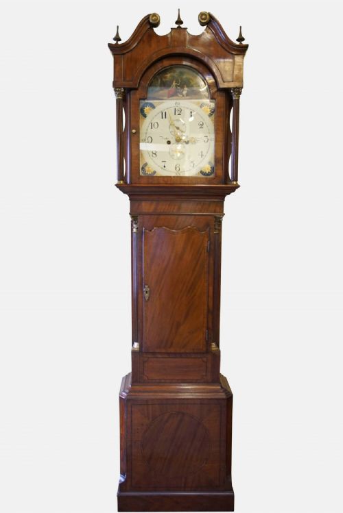 A Mahogany & Cross Banded 8 Day Longcase Clock