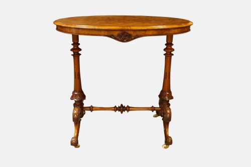 Victorian Oval Burr Walnut Occasional Table