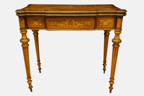 Marquetry Inlaid Card Table