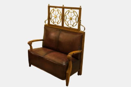 Oak Seat from the 1st Class Lounge of White Star Liners Ship 'Homeric'