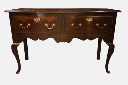Mid 18thc Oak 2 Drawer Dresser