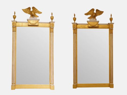 A Pair of  Giltwood Pier Mirrors