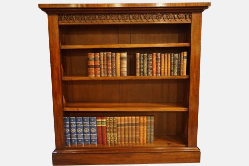 19thc Mahogany Open Bookcase