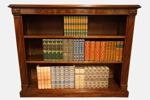19thc Mahogany Open Bookcase