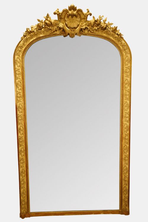 French Gilt & Gesso Mirror