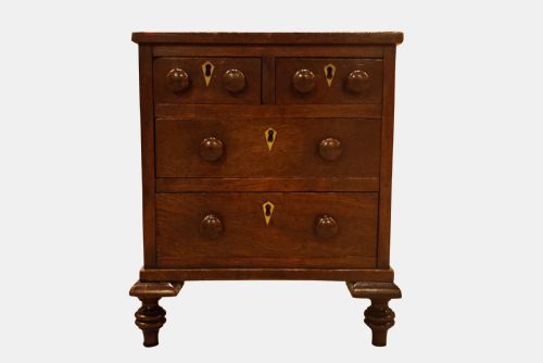 A George III Mahogany Miniature Chest of Drawers
