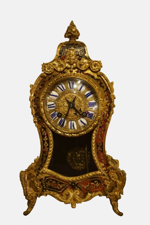 A Japhy Freres Boulle Mantel Clock
