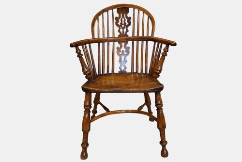 18thc Yew Wood Windsor Chair