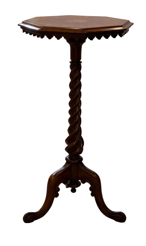 Walnut & Marquetry Wine Table C1860