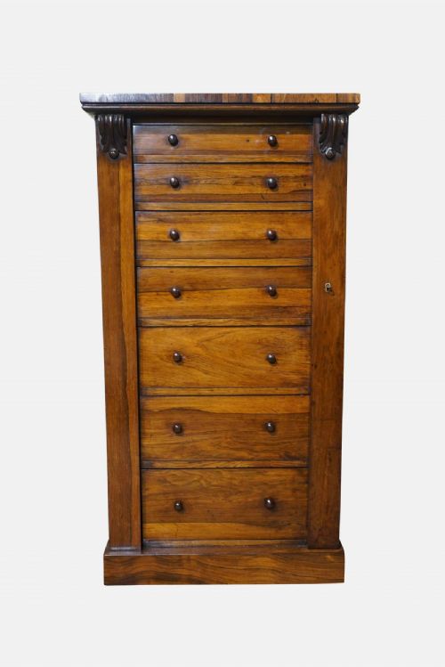 Rosewood Veneered Wellington Chest