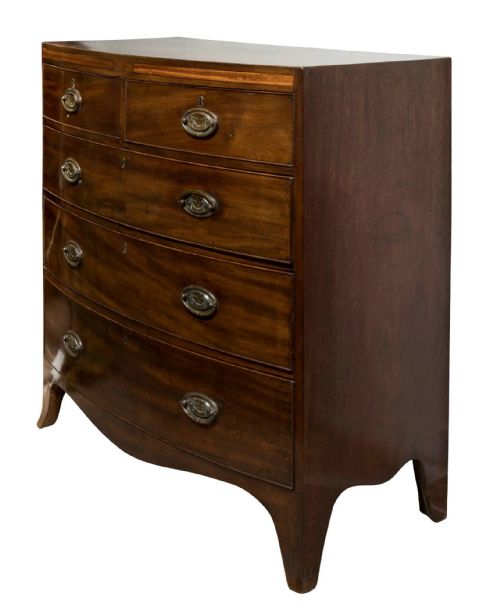 Regency Mahogany Bowfronted Chest of Drawers