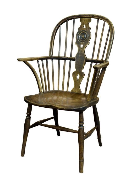 An Ash and Elm Hoopstick Back Windsor Chair