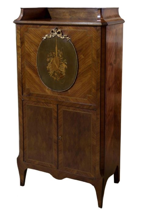 A French Louis Xvi Style Kingwood & Marquetry Secretaire