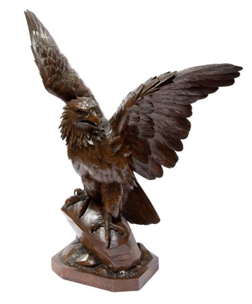 Swiss Black Forest Linden Wood Carving of an Eagle