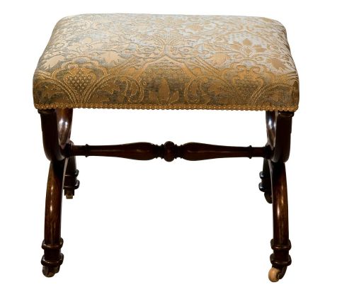 Early 19th C Rosewood X-frame Stool