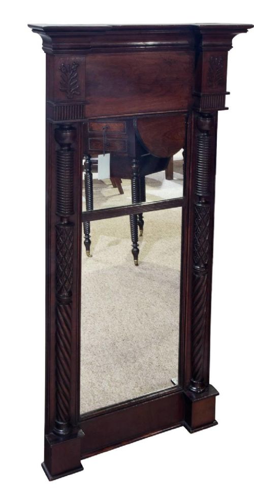 American Empire Mahogany Pier Mirror