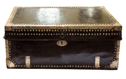 Leather and Brass Mounted Military Campaign Chest