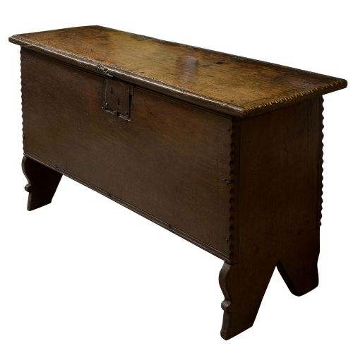 17th Century Oak 6 Plank Coffer