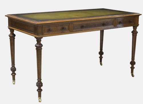 fig 1. Rosewood writing table/library table (made by Morant & Co - cabinet makers to the queen Victoria)