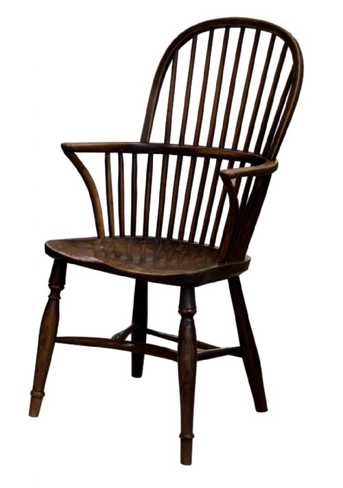 An Ash and Elm Hoopstick Back Windsor Chair