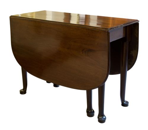 Mahogany Pad Foot Drop Leaf Table C1820