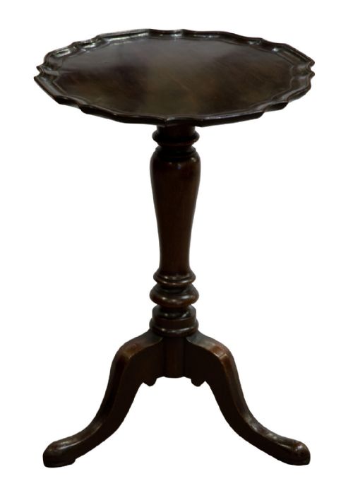 George III Style Mahogany Piecrust Rim Wine Table