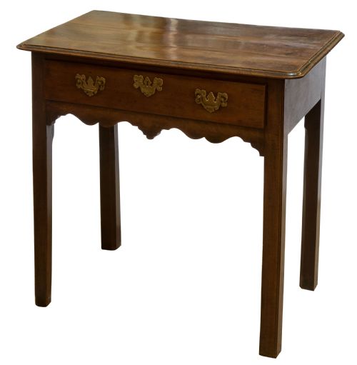 George II Cuban Mahogany Single Drawer Side Table