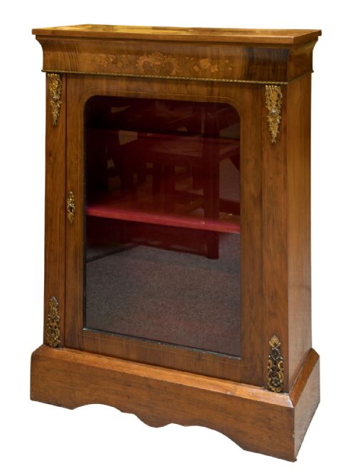 Figured Walnut Pier Cabinet