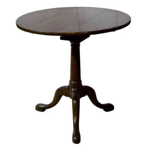 
George III Oak Birdcage Circular Tripod Table